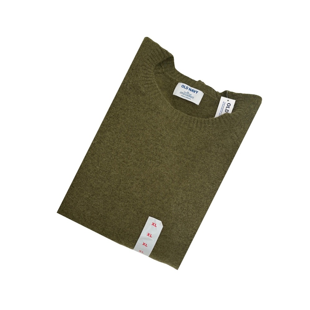 Old Navy Men's Cozy Kuma Crew Neck Pullover Sweater Green XL Wool‎ Blend NWT